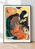 Modern Black Framed Great Barrier Reef Enchinoderms Vintage Illustration Wall Art Print
